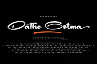 Enhance Your Brand with Datho Ostma: A Simple, Elegant Font