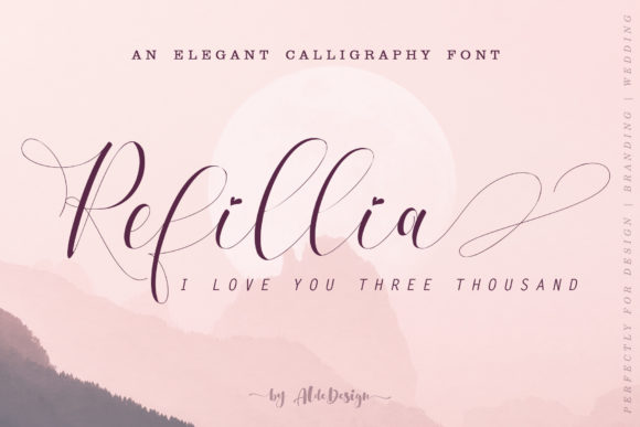 Refillia Calligraphy: A Stylish Font for Elegant Branding