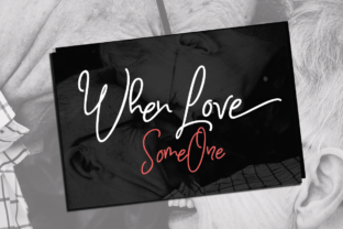 When Love: A Romantic Script Handwritten Font for Elegant Branding